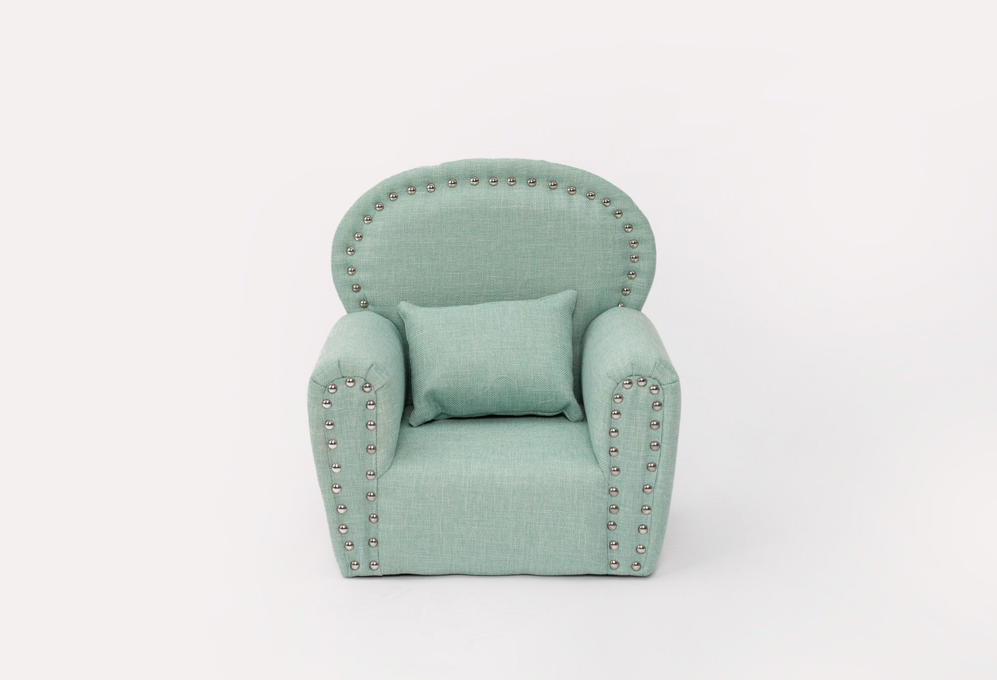 Kate Green Fabric Mini Sofa with Rivet Newborn Props for Photography
