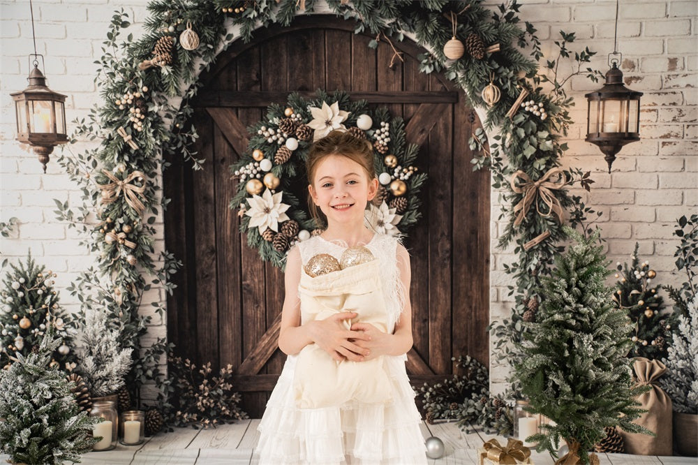 Kate Christmas Arch Garland Candles Photo Kit Photography Backdrops&Props Themed Bundle(US ONLY)