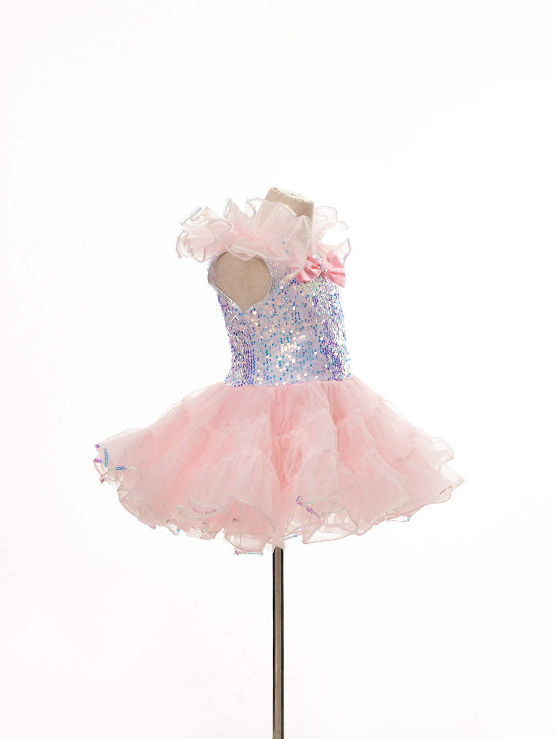Kate Pink Gradient Sequin Ballet Kids Stretchy Dress for Photography