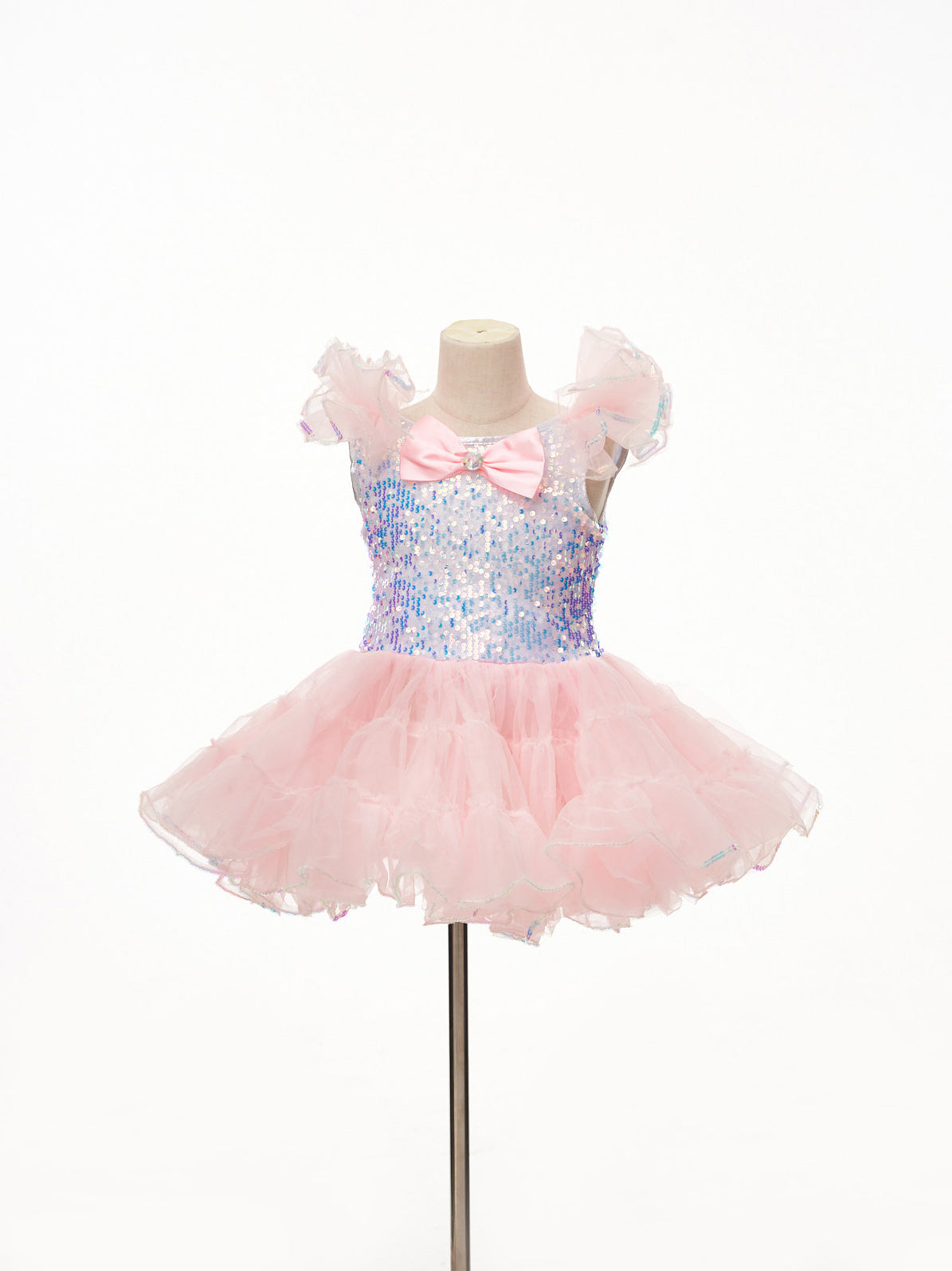 Kate Pink Gradient Sequin Ballet Kids Stretchy Dress for Photography