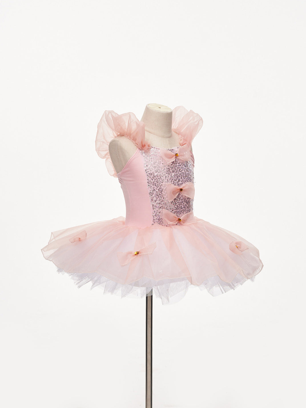 Kate Light Peachy Pink Bow Tie Sequin Ballet Kids Dress for Photography