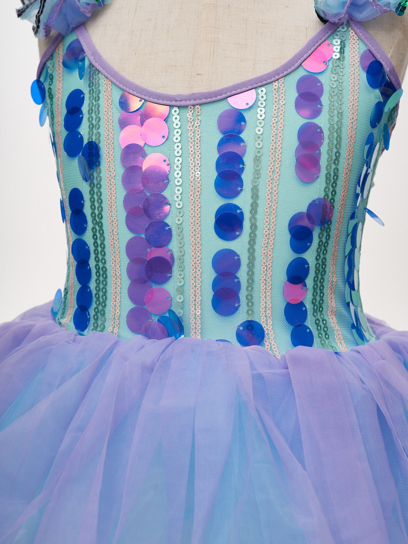 Kate Blue Purple Sequin Ballet Kids Dress for Photography