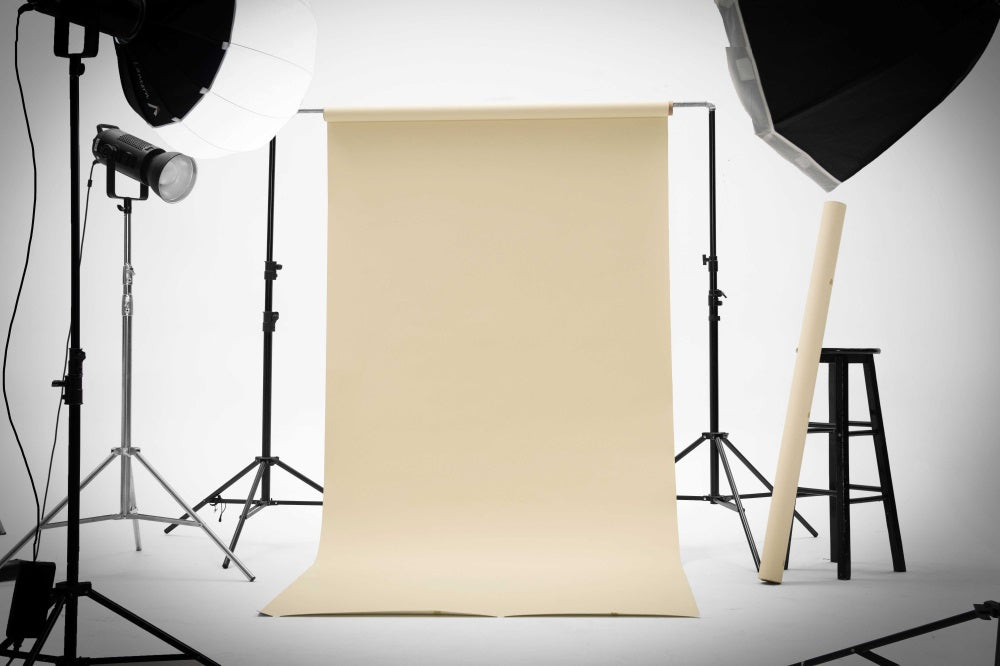 Kate Ivory Beige Seamless Paper Backdrop for Photography