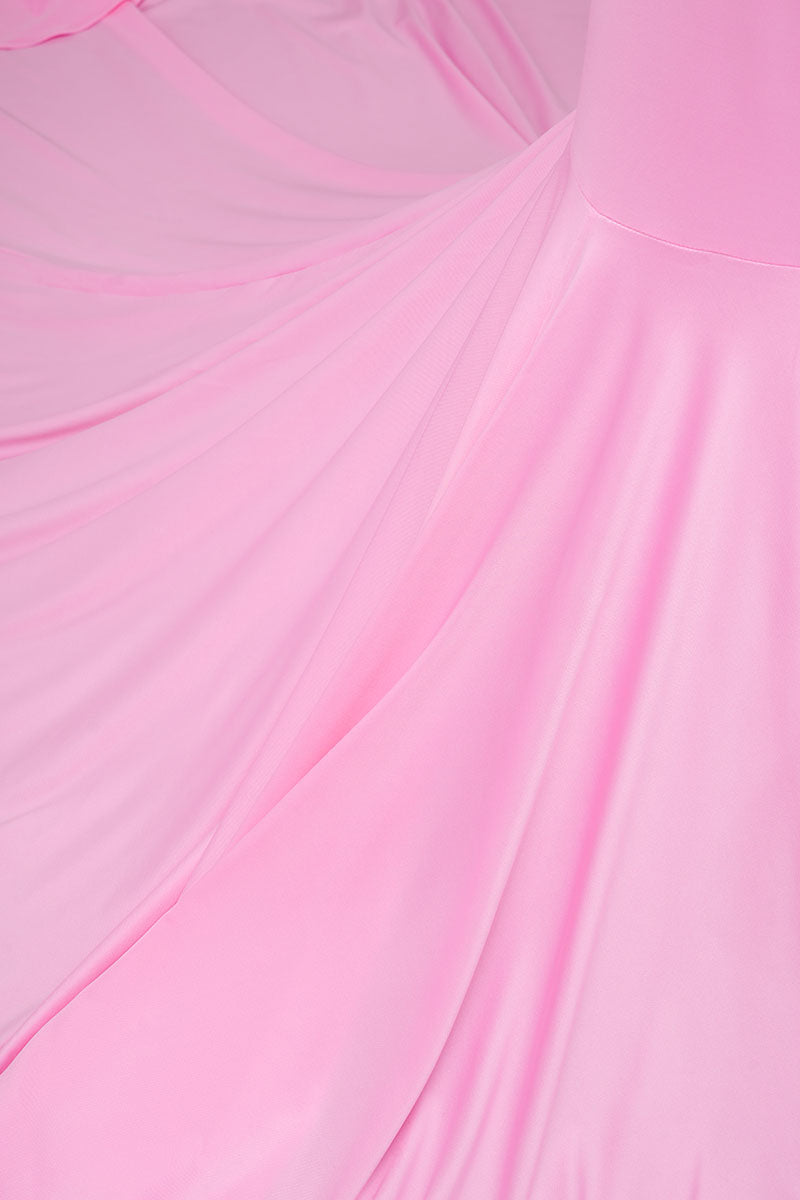 Kate One Shoulder Satin Dress Pink for Photography 60#
