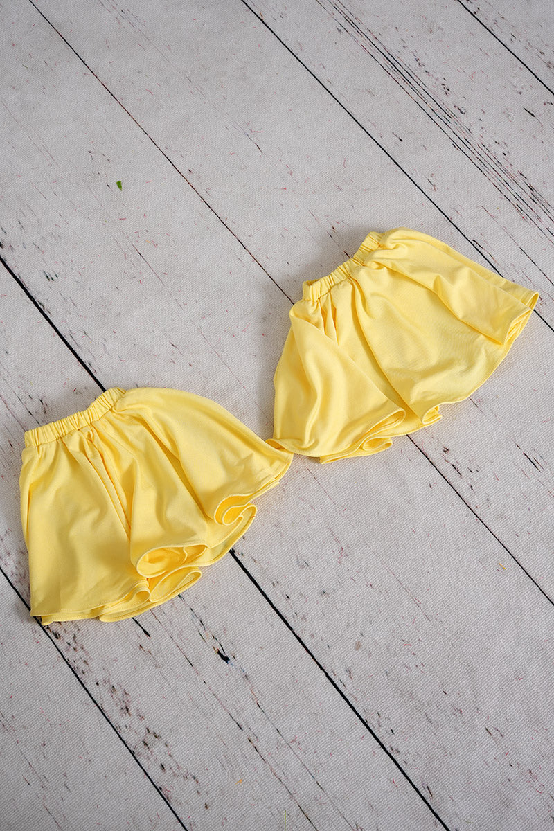 Yellow satin cuff photo