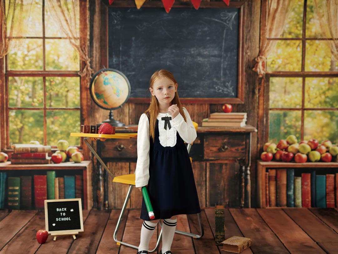Kate Back to School Chalkboard Globe Photo Kit Photography Backdrops&Props Themed Bundle