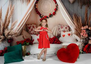 Kate Spring Boho Tent Floral Decor Printed Backdrop for Family & Kid Photos Designed by Emetselch