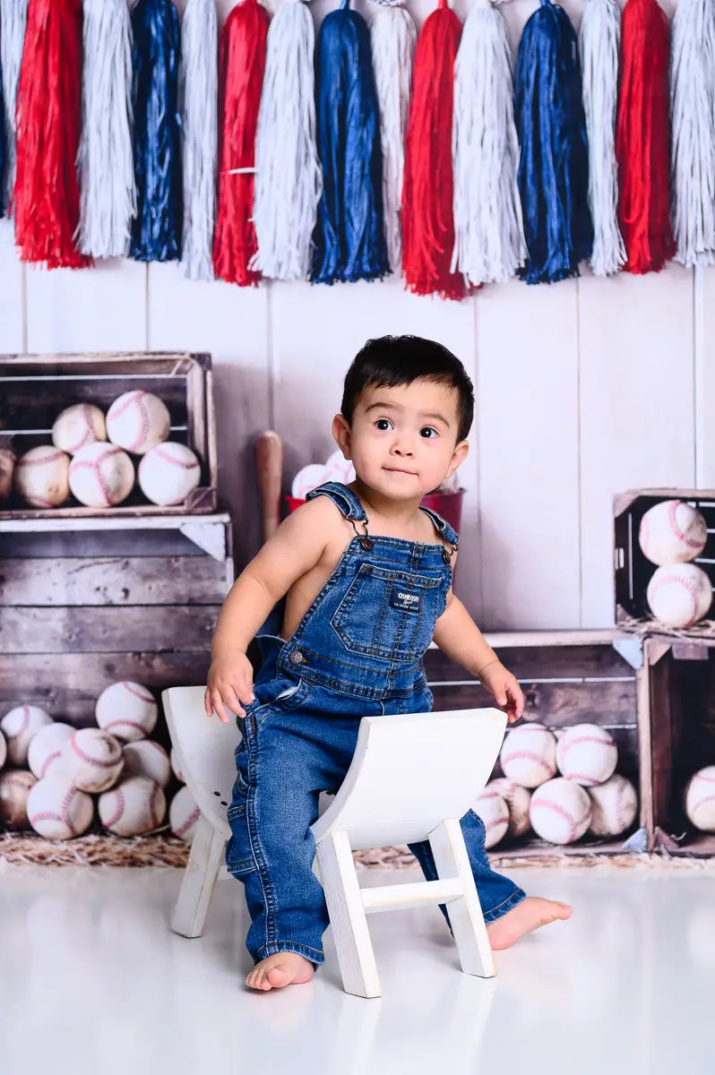 Sport Baseball Kratten Rode Blauwe Foto Achtergrond Designed by Emetselch