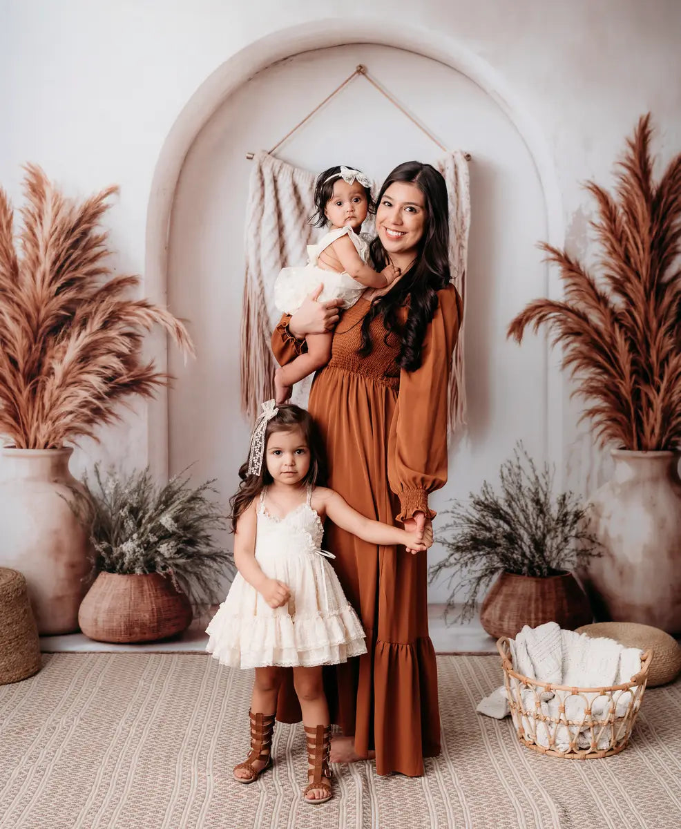 Kate Boho Pampas Arch Vase Backdrop Designed by Emetselch