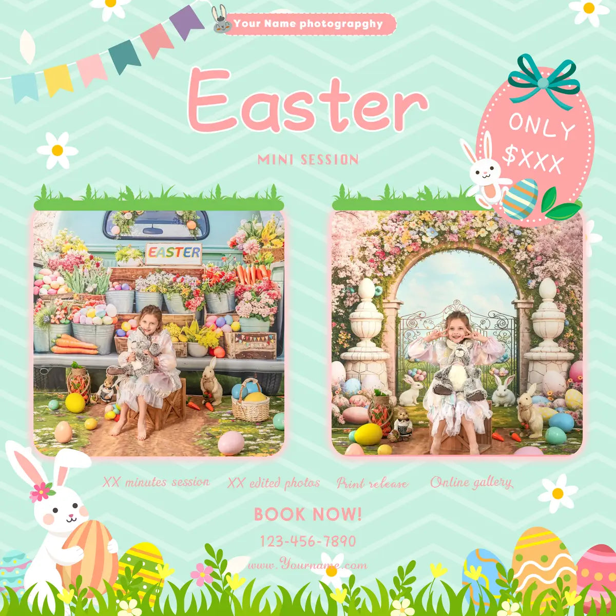 Kate Free Easter Mini Session Template For Photographers