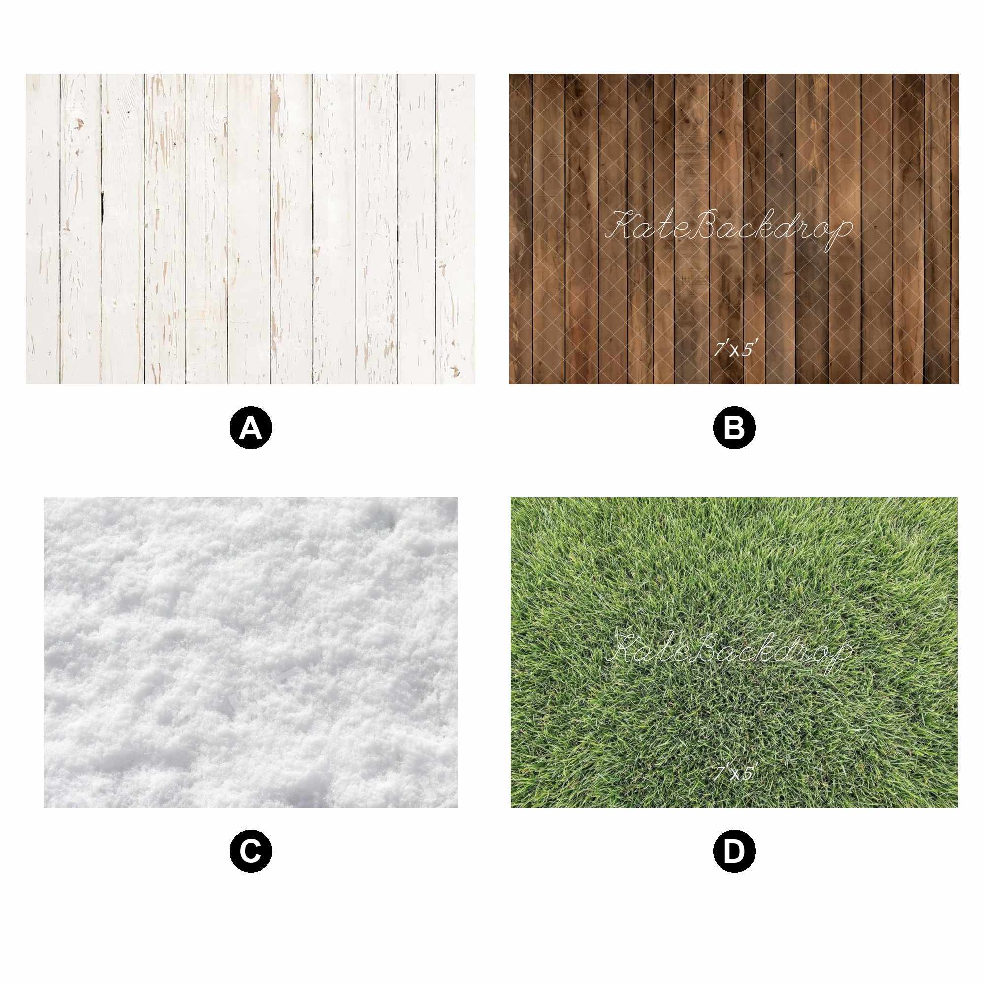 Kate Floor Combination Printed Backdrops for Photography( 4 Floor Backdrops in Total)