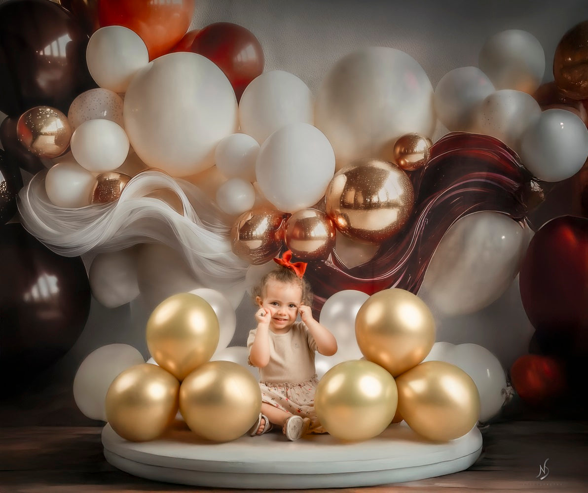 Sfondo Marrone Balloon Wave progettato da Mini MakeBelieve