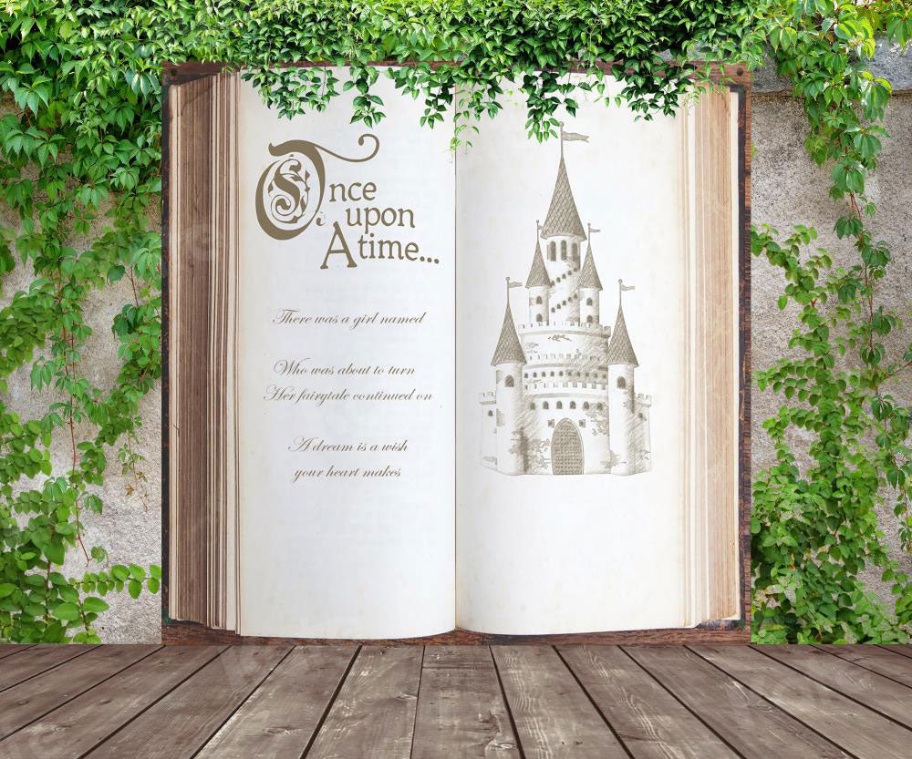 Kate Fairy Tale Backdrop Castle Book Story for Photography (only ship to Canada)