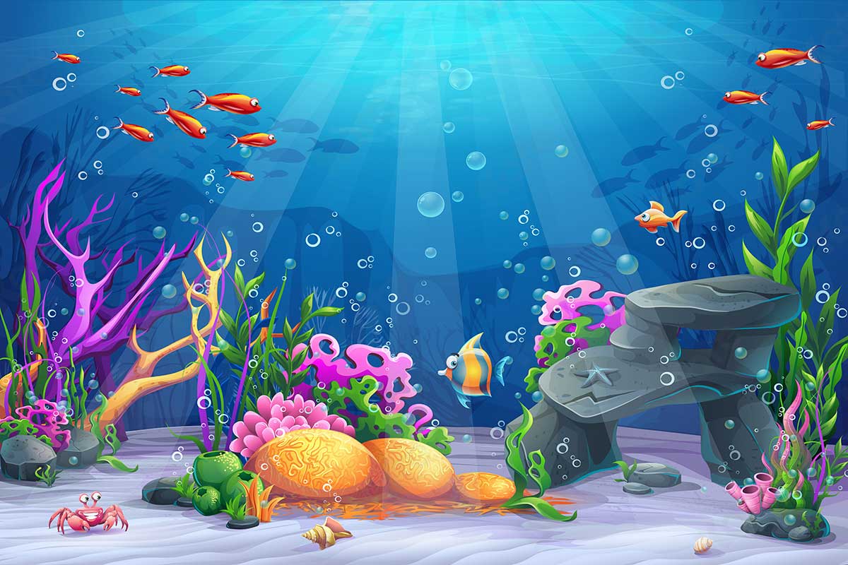 RTS Kate Underwater World Mermaid Scene Backdrops for Photography