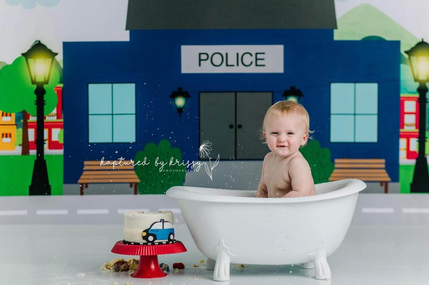 Kate Police Station Backdrop Designed by Megan Leigh Photography