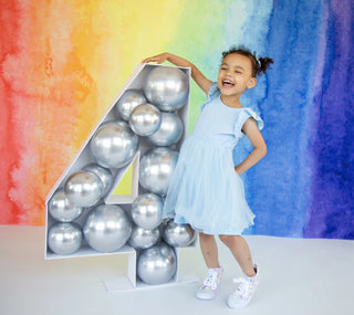 Kate Scenery Colorful Rainbow Cake Smash Printed Backdrop for Photography