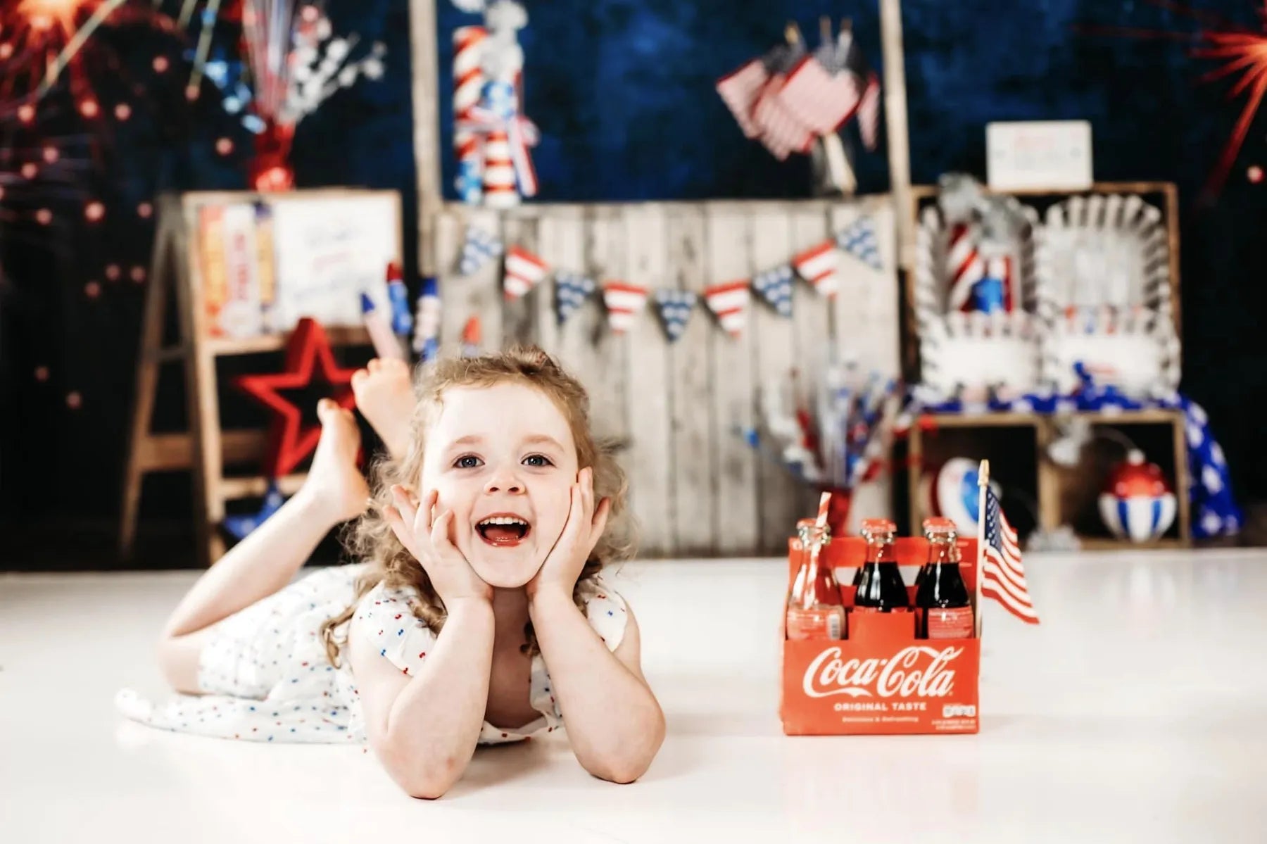 Kate 4th of July Backdrop Firework Stand Designed by Mandy Ringe Photography - Kate Backdrop