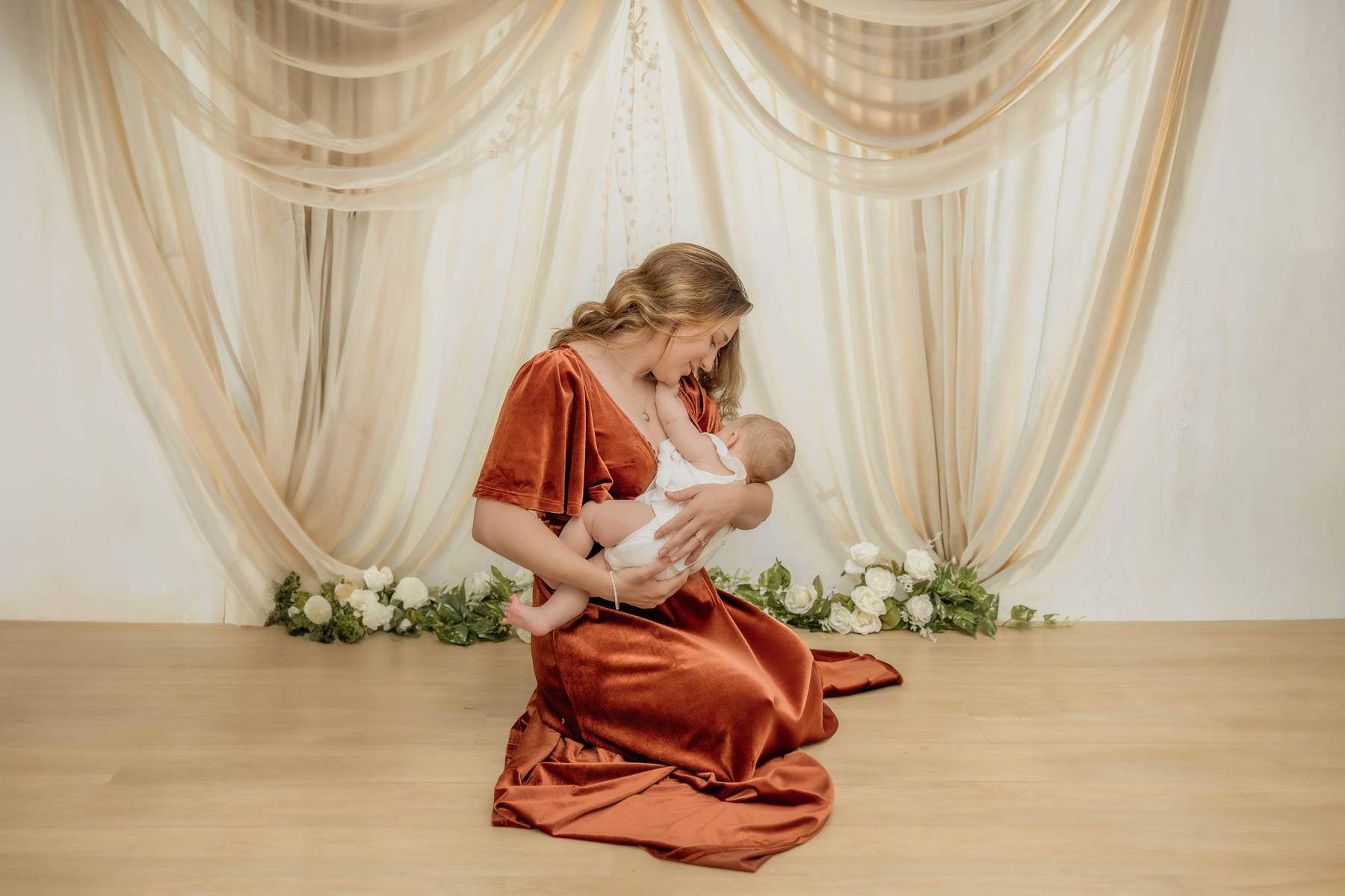 Kate White Vintage Arch Window Curtains Backdrop Designed by Emetselch