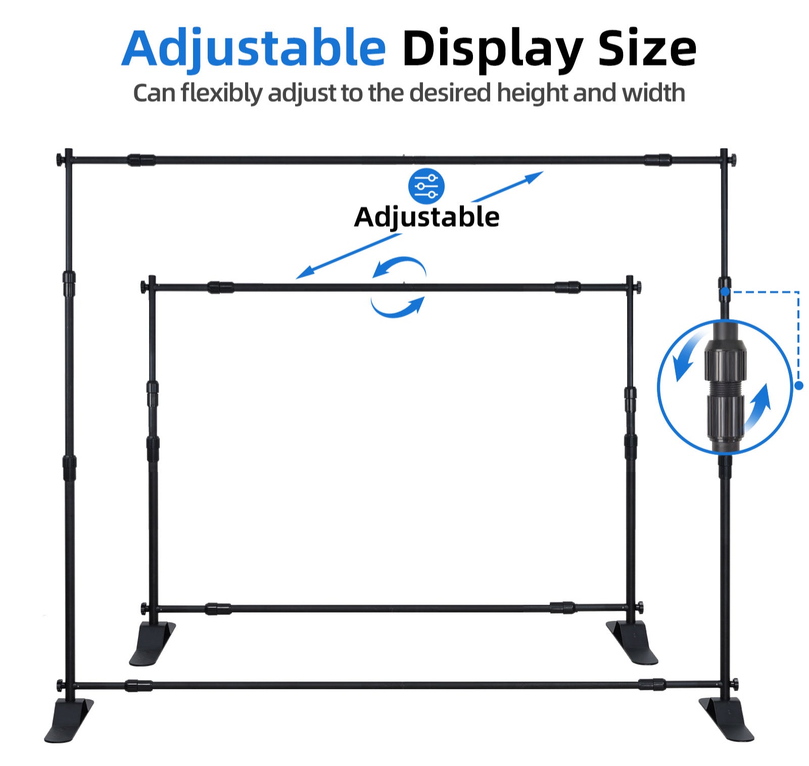 multiple size of adjustable backdrop stand