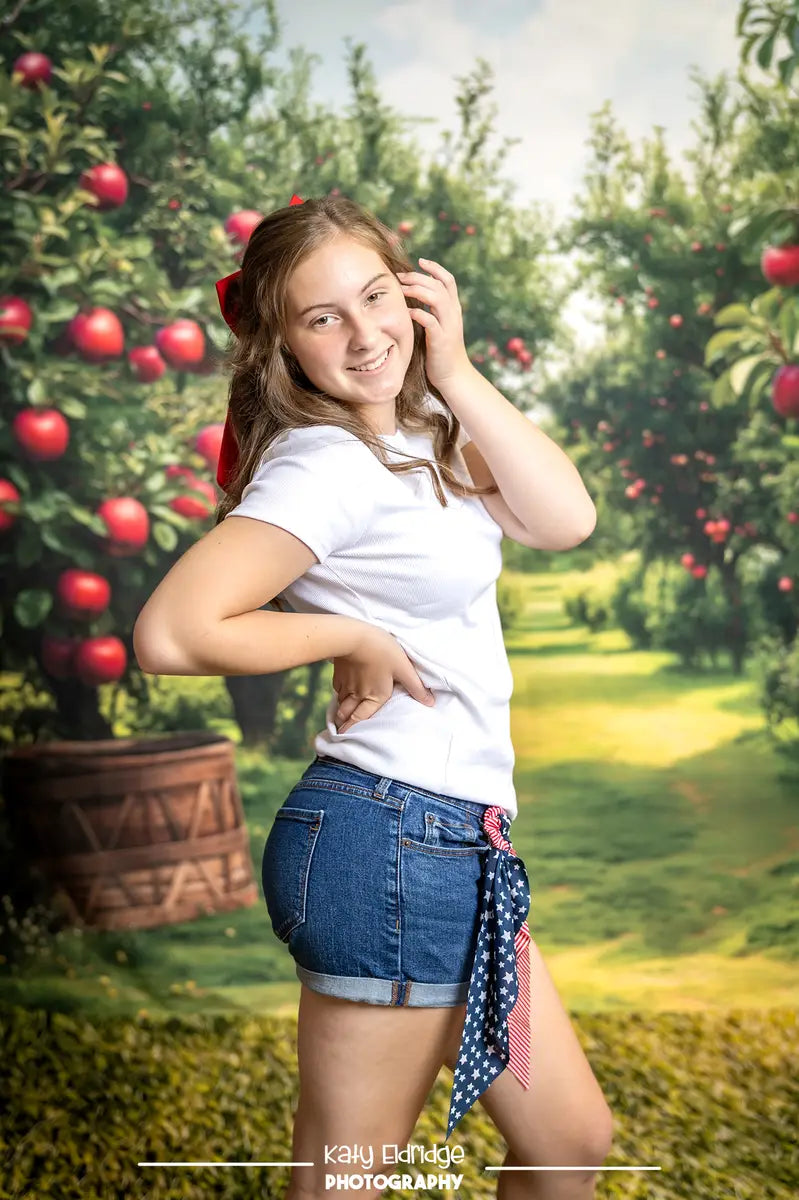 Kate Fall Orchard Apple Tree Backdrop Designed by Emetselch