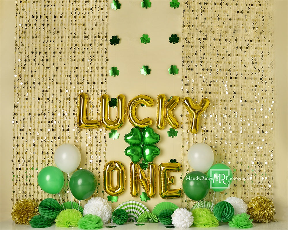 RTS Kate Lucky St. Patrick's Day Backdrop One Birthday Designed by Mandy Ringe Photography