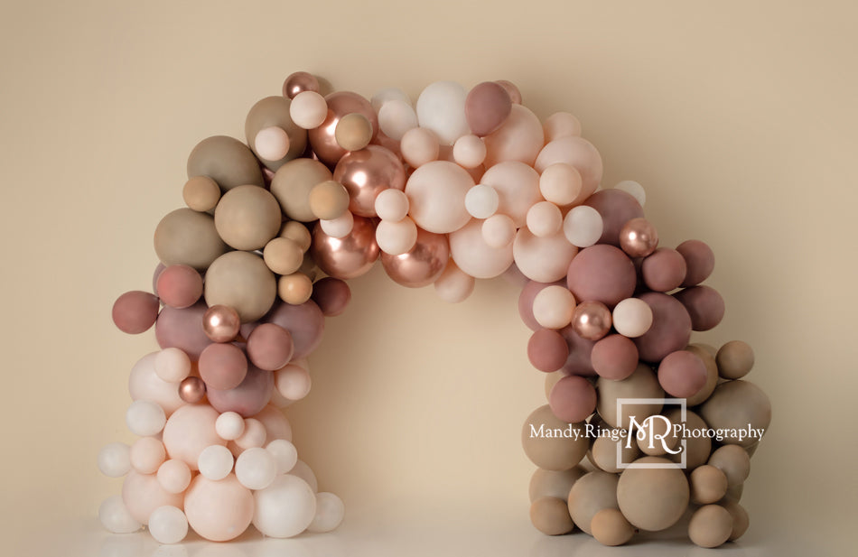 Kate Pink Balloon Arch Backdrop Boho Matte Designed by Mandy Ringe Photography (Clearance US only)