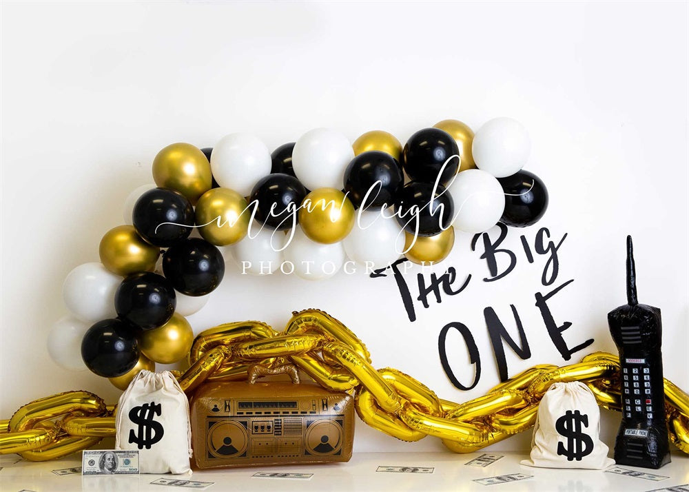 RTS Kate PirateahThe Big One Backdrop Balloon Cake Smash for Photography Designed by Megan Leigh Photography