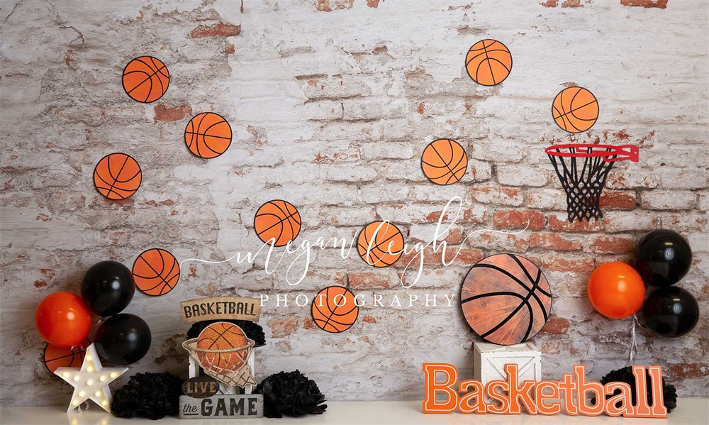 RTS Kate Slam Dunk Backdrop Basketball Boy for Photography Designed by Megan Leigh Photography
