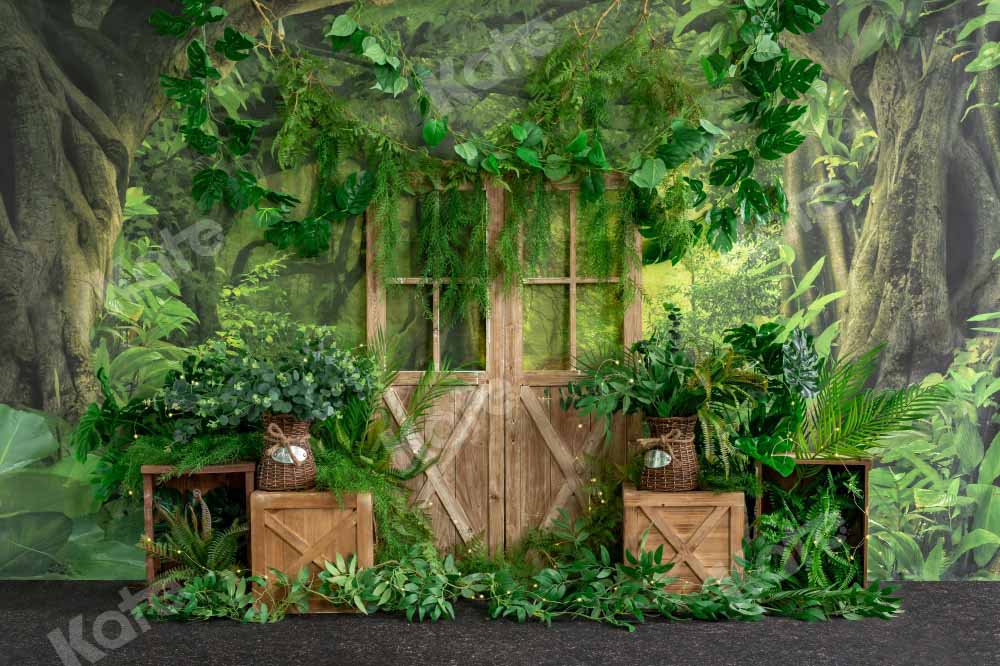 Kate Summer Jungle Backdrop Green Plants Designed by Emetselch  (only ship to Canada)