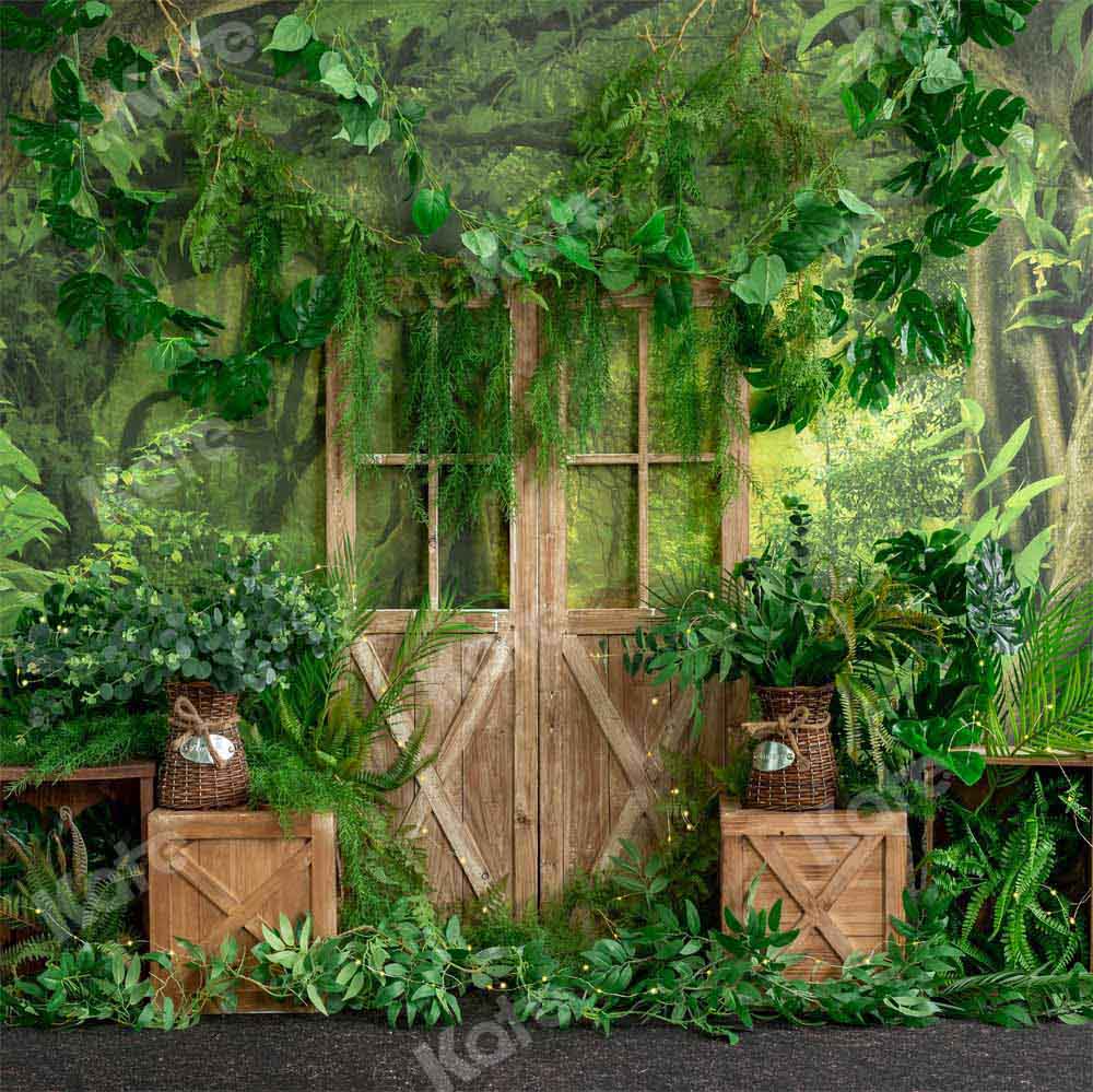 Kate Summer Jungle Backdrop Green Plants Designed by Emetselch  (only ship to Canada)