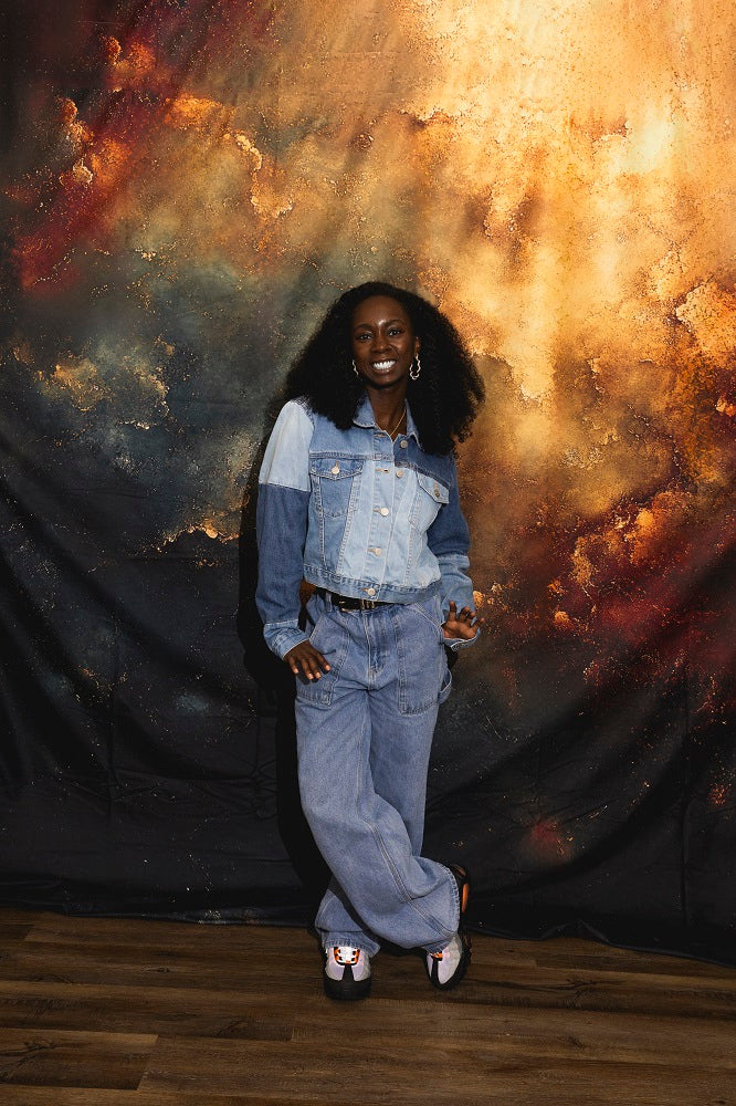 Kate Abstract Cosmic Texture Painting Backdrop Designed by Mini MakeBelieve