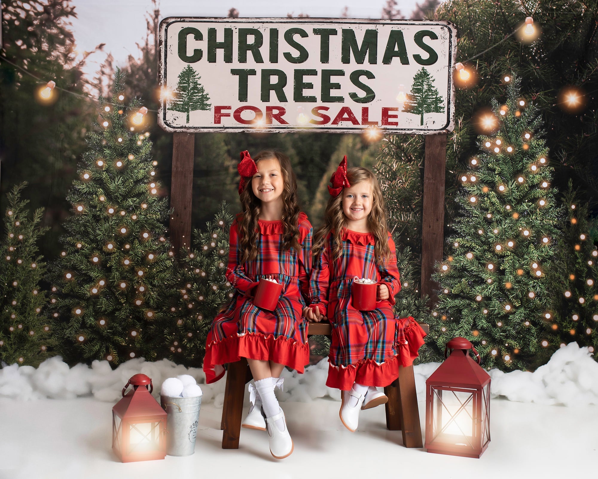 Kate Christmas Tree Backdrop for Photography (only ship to Canada)