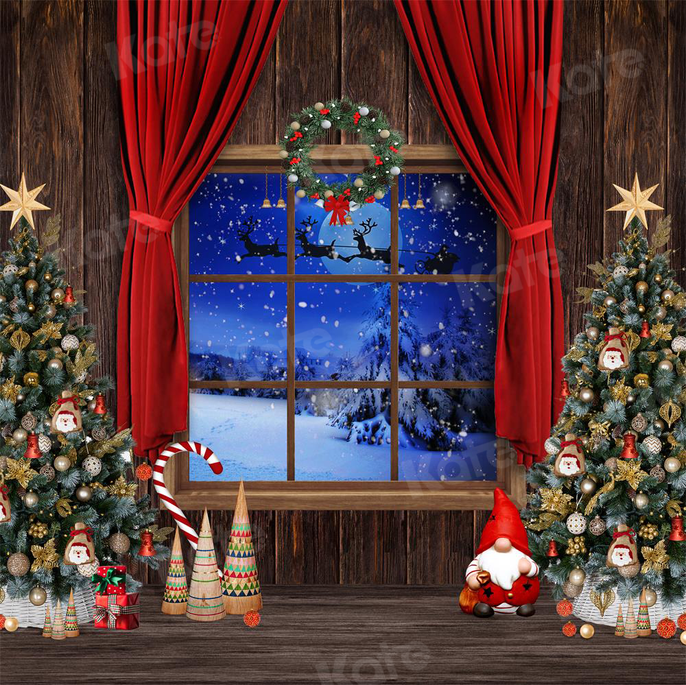 Kate Christmas Trees Window Backdrop Designed by Chain Photography (Clearance US only)