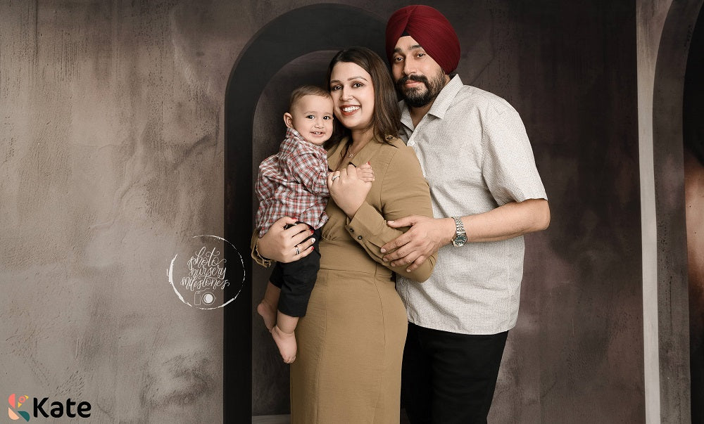 Gray Stone Archway Interior Backdrop Designed by Mini MakeBelieve