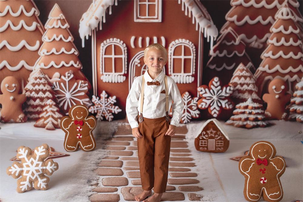 Kate Winter Christmas Gingerbread Lane Photo Kit Photography Backdrops&Props Themed Bundle