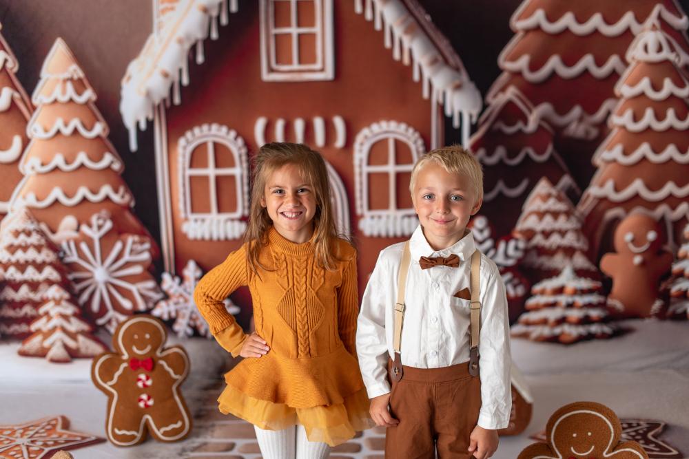 Kate Winter Christmas Gingerbread Lane Photo Kit Photography Backdrops&Props Themed Bundle