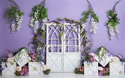 Katebackdrop鎷㈡綖Kate Spring Purple Floral Backdrop Designed by Megan Leigh Photography