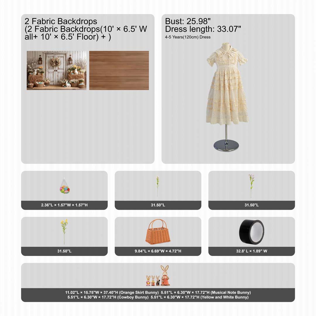 Kate Easter Bunny Door Photo Kit Photography Backdrops&Props Themed Bundle(US ONLY)