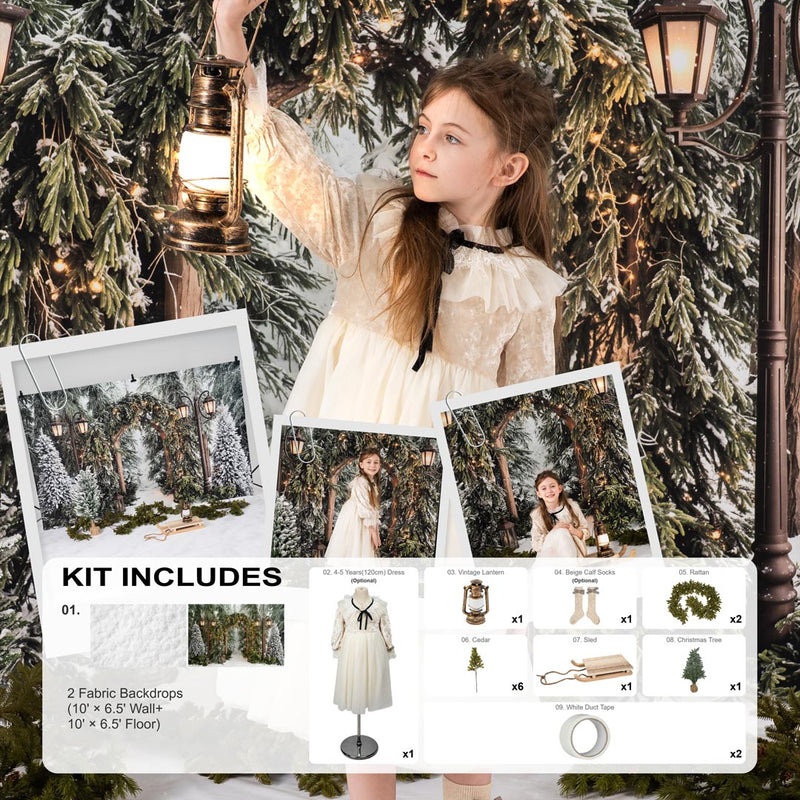 Kate Winter Outdoors Snow Scene Photo Kit Photography Backdrops&Props Themed Bundle(US ONLY)