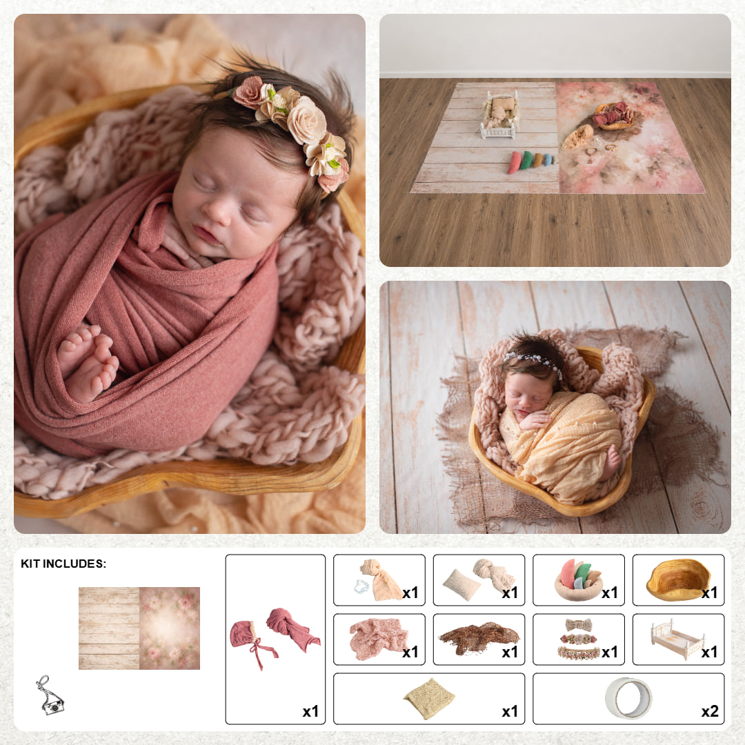 Kate Newborn Dough Bowl Photo Kit Photography Backdrops&Props Themed Bundle(US ONLY)