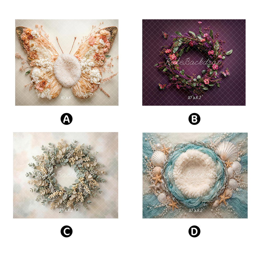 Kate Newborn Combination Printed Backdrops for Photography( 4 Backdrops in Total)