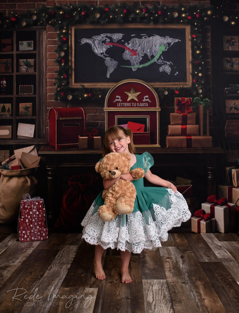 Groene Puff Mouw Strik Meisjesjurk voor Fotografie