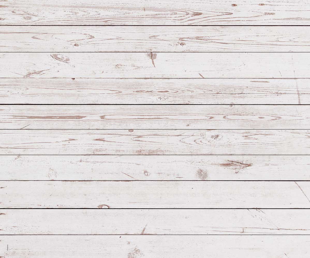 Kate Retro White Distressed Wood Rubber Floor Mat for Photo Stock