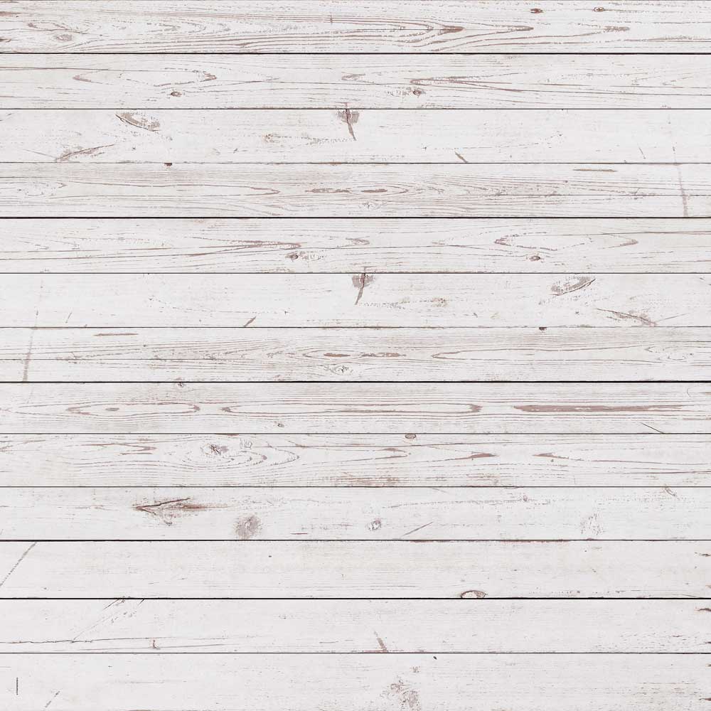 Kate Retro White Distressed Wood Rubber Floor Mat for Photo Stock