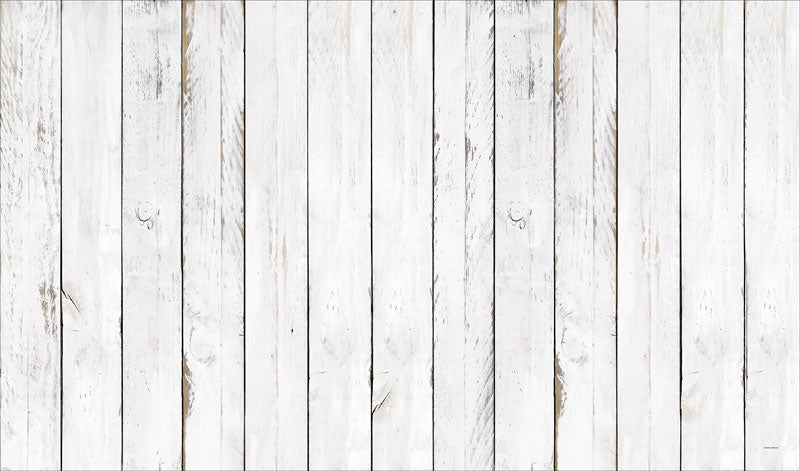 Kate White Wood Board Rubber Floor Mat