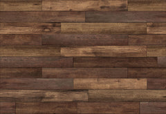 Tappeto in legno scuro vintage con gomma