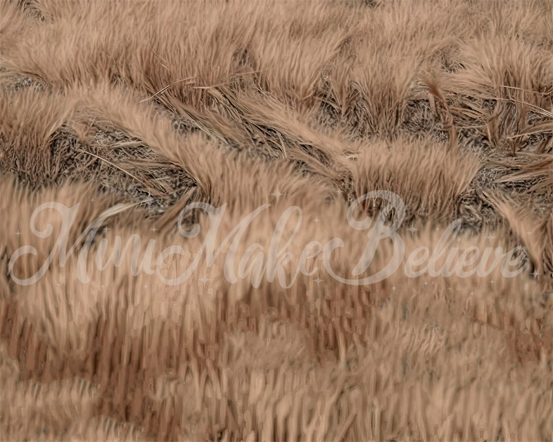 RTS Kate Fine Art Painterly Brown Dried Grass Boho Floor Mat for Photography designed by Mini MakeBelieve