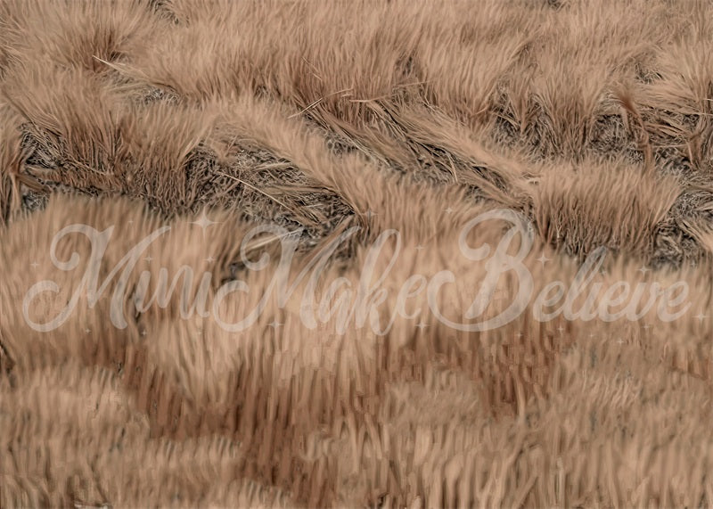 RTS Kate Fine Art Painterly Brown Dried Grass Boho Floor Mat for Photography designed by Mini MakeBelieve
