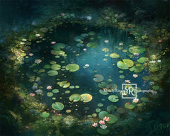 Kate Enchanted Fairy Forest Waterlily Rubber Floor Mat designed by Mandy Ringe Photography