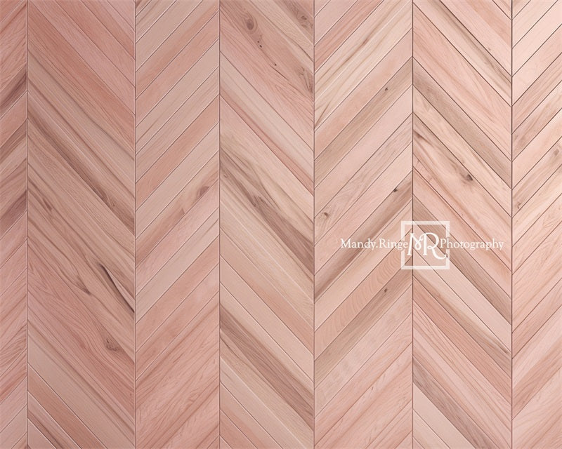 Kate Pink Herringbone Rubber Floor Mat designed by Mandy Ringe Photography